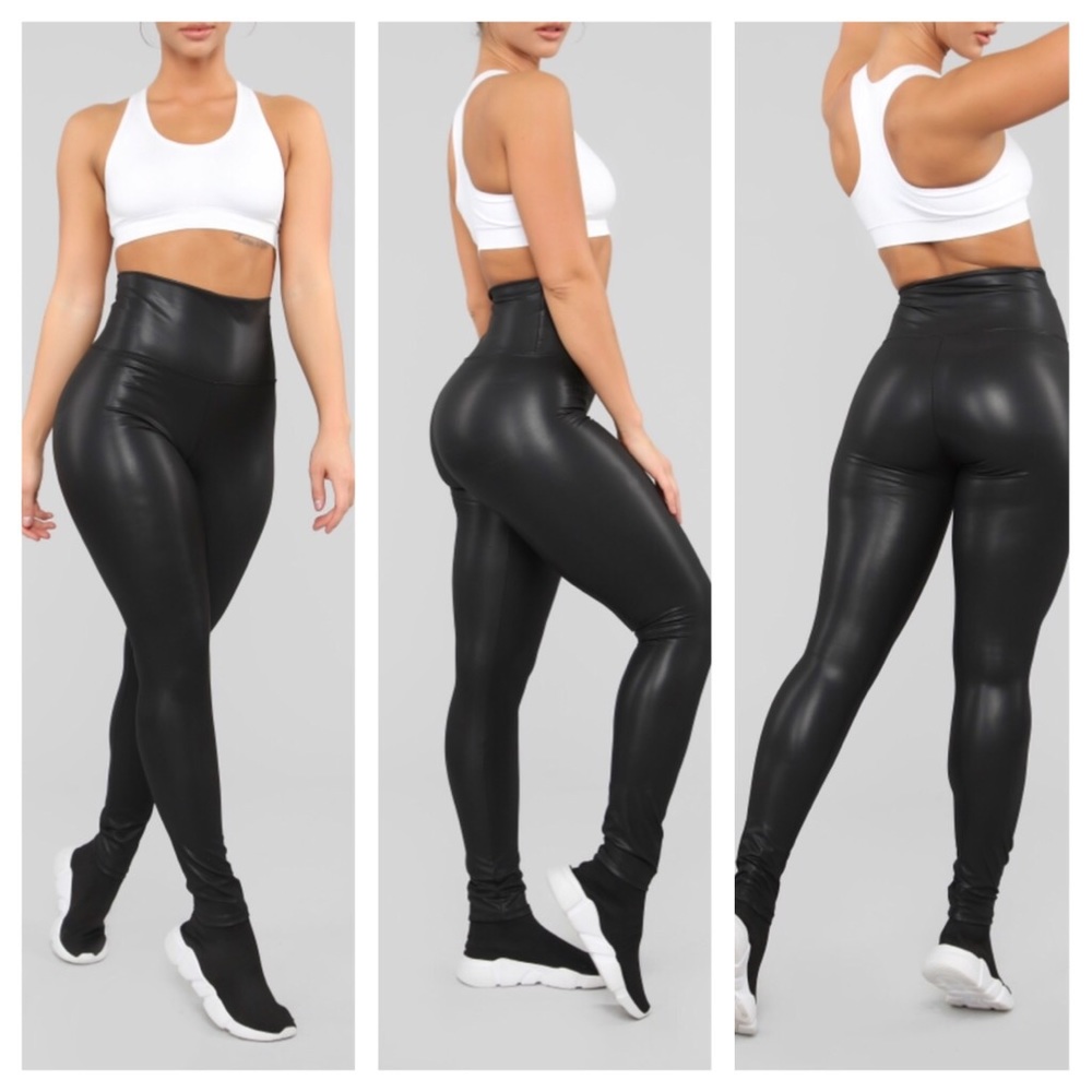 💟🆕 MANDY ➖High Waisted Faux Leather Leggings